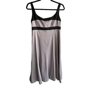 Jones Wear DRESS Steel Gray Black Women's 6 Sleeveless Colorblock Sissy Cocktail
